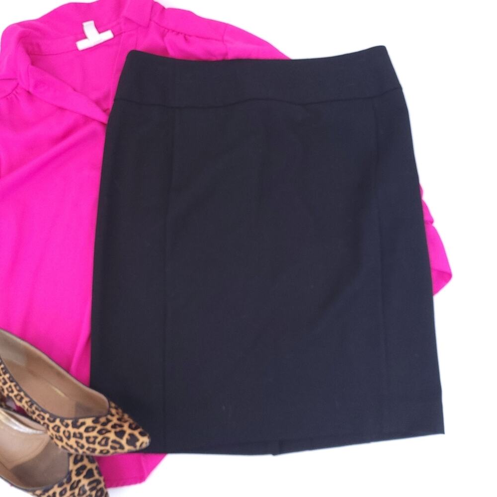 Apt. 9 Black Pencil Skirt Women Size 8, Straight Career Skirt, Zip Up Back